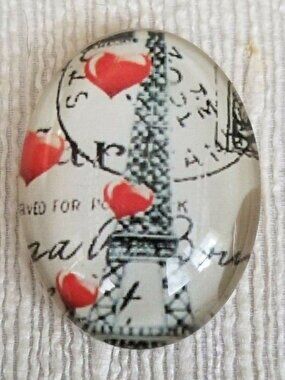 XL World Travel Glass Cabochon 6022
